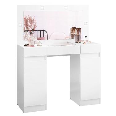 Imagem de Penteadeira Camarim e Led 3 Gavetas Studio Beauty A02 Branco