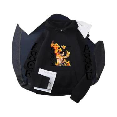 Imagem de Novo One Piece anime Ace moletom com capuz de lã transfronteiriça masc
