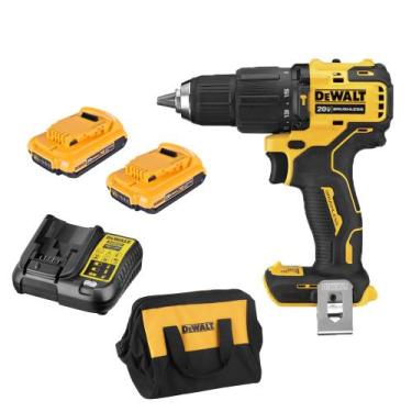 Imagem de Furadeira Parafusadeira a Bateria 20v DCD709D2 Dewalt Bivolt, Bivolt
