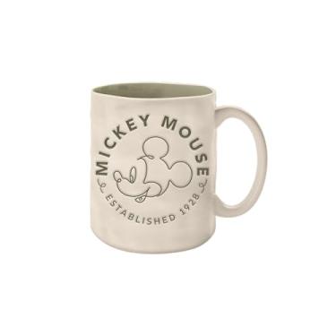 Imagem de Silver Buffalo Disney Mickey Mouse Established 1928 Caneca de cerâmica feita à mão gravada resistente à cera, 500 ml