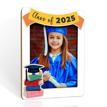 Imagem de TOKAYEN Porta-retrato de formatura – Moldura magnética de madeira – Classe de 2025 – Presentes de formatura de ensino médio ou faculdade para meninos e meninas – decoração de armário escolar