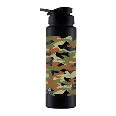 Imagem de Garrafinha De Agua Squeeze infantil 750ml Esporte Escritório Escola Personalizado Diversos (Camuflado)