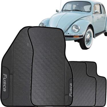 Imagem de Lindo jogo tapete 4 peças carro automotivo  na cor preto volkswagen fu
