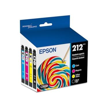 Imagem de EPSON T212 Claria – tinta padrão de capacidade preta e colorida – pacote combo de cartucho (T212120-BCS) para impressoras Epson Expression e WorkForce selecionadas