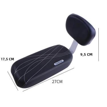 Imagem de Almofada Do Assento Traseiro Da Bicicleta Das Crianças Couro Do Plutôn