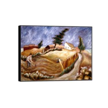 Imagem de MUHJDYC Jackson Pollock Pintura abstrata arte de parede famosa imagem em tela homem com arado manual impressões de arte moderna - pôster moldura preta para decoração de sala de estar 20x25cm-8x10in