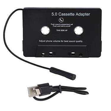 Imagem de PenRux Adaptador de cassete Bluetooth para carro, controle manual, conversor de receptor de cassete com microfone, bateria recarregável, indicador LED, função de chamada