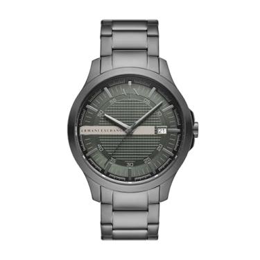 Imagem de A|X ARMANI EXCHANGE Relógio masculino de aço inoxidável com três ponteiros (modelo: AX2455), Metálico