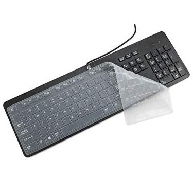 Imagem de CaseBuy Capa de teclado para teclado HP USB Slim Business KU-1469 SK-2120 KB-1469 803181 e HP EliteOne 800 G4 All-in-One, película protetora de teclado HP Slim, transparente