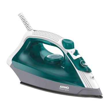 Imagem de Ferro De Passar A Vapor Base Antiaderente Com Spray Arno Steamgliss Fsgp 1200w Branco Com Verde 110v
