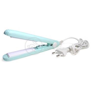 Imagem de Mini Chapinha Prancha Para Viagem 17cm Bivolt Azul
