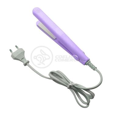 Imagem de Mini Chapinha Prancha Portátil 17cm Bivolt 110v220v Roxo