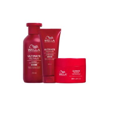Imagem de Kit Wella Ultimate Repair Shampoo + Condicionador + Máscara