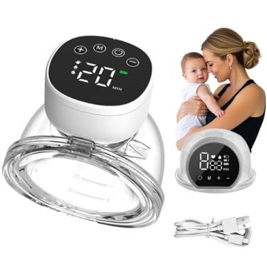Imagem de Bomba De Tirar Leite Mama Portátil P1 Mãos Livres Elétrica Sem BPA 3 Modos 10 Níveis de Sucção Conforto Coletor de Leite de Amamentação （Branco）110V/200V