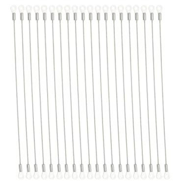 Imagem de PATIKIL Retenção de porta de armário de 30 cm, 20 peças, limitador de dobradiça de armário de aço inoxidável, cabo trançado flexível para limitar o ângulo de abertura do armário da porta do armário