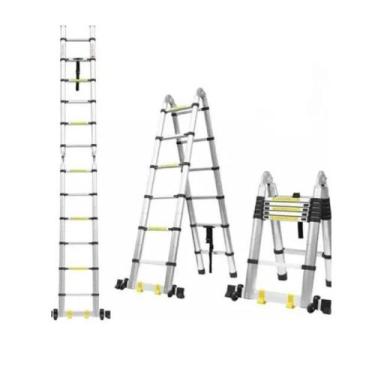 Imagem de Escada (telescópica Dupla 16 Degraus 5m) Original Aluminio - nakaaski