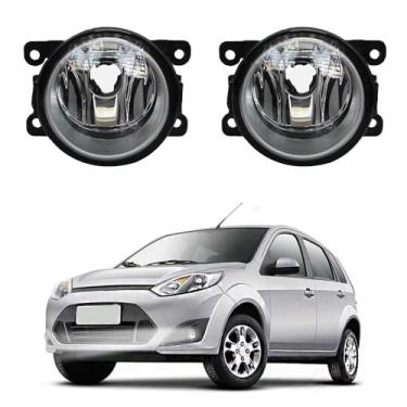 Imagem de Par Farol de Milha para Fiesta Rocam 2010 a 2014 Hatch Sedan Farolete Auxiliar Neblina