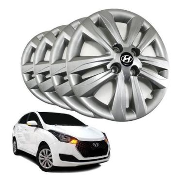 Imagem de Jogo De Calota Hb20 Hb20s Todos Aro 14 Com Emblema Resinado Hyundai - 