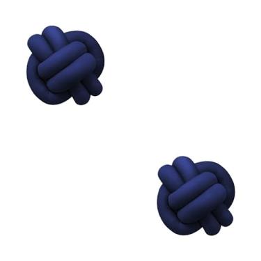 Imagem de Almofadas De Nó 28cm x 28cm Lindas Decorativas Sala Sofá Cama Cores (AZUL MARINHO)