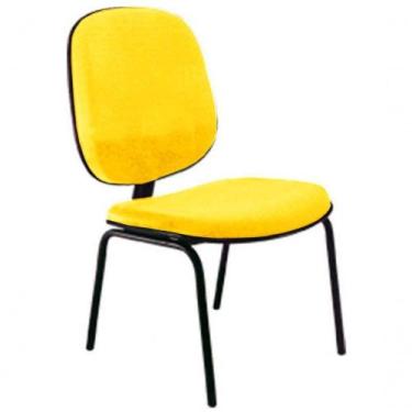 Imagem de Cadeira Diretor Fixa Para Escritório Linha Uno Amarelo - DESIGN OFFICE