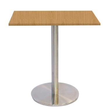 Imagem de Mesa Bistrô Beta 112,50 Cm (alt) Disco Redondo Tampo Mdp Quadrado 70 Cm (larg) X 2,50 Cm (alt) Samba