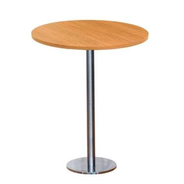 Imagem de Mesa Pisa Beta Bistrô Fratini 107,50cm (a) Disco Redondo Inox Tampo Mdp Redondo Samba 60cm (l)