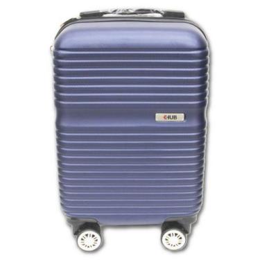 Imagem de Mala Bordo HUB Pequena Rígida Abs 360 Viagem Bagagem, Azul