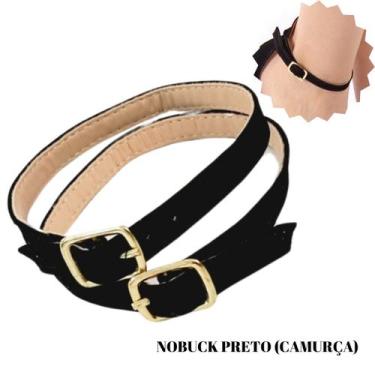 Imagem de Tornozeleira Sandália Tira Com Fivela Ouro Scarpin 30cm 1par - feminy 