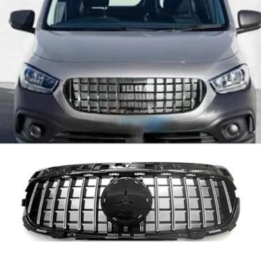 Imagem de Grade de para-choque de carro tiras decorativas kit de corpo grade de corrida grade de para-choque dianteiro para classe CITAN W420 2021-2024 (prata)