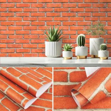 Imagem de Papel de Parede Tijolinho Adesivo de Parede 3D Texturizado Lavável 5 Metros x 45cm (Tijolo Vermelho)