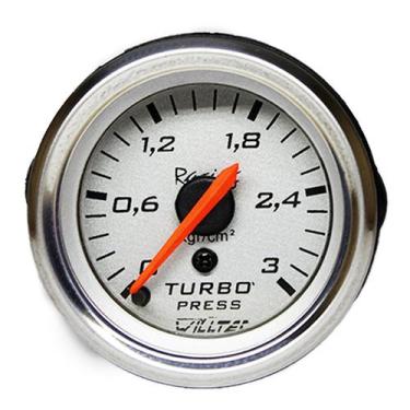 Imagem de Manômetro Mecânico Pressão Turbo 0-3kgf/cm² 52mm Cinza Univ. - Willtec