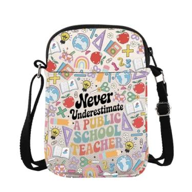 Imagem de KUIYAI Bolsa tiracolo Protect Public Education Best Teacher Valpreciation Gift Education Professionals Bag For Educator, Nunderestimatecr-us, Bolsa tiracolo