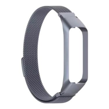 Imagem de Pulseira Metal Aço Milanesa Para Galaxy Fit 2 Fit2 Sm-r220 DM ACESSÓRIOS (GRAFITE)