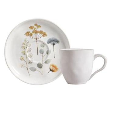 Imagem de Xícara Para Chá Com Pires Em Cerâmica Bio Bella 170ml Porto Brasil