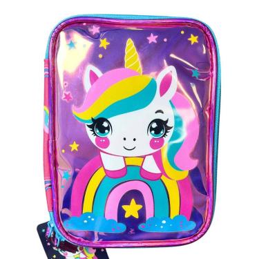 Imagem de Estojo Escolar Grande Box Unicórnio Rku5005E - Rosa