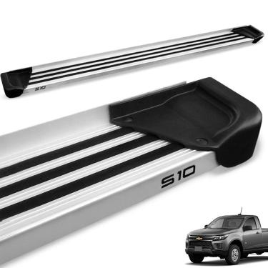 Imagem de Estribo Lateral S10 Cab. Simples 2012 a 2023 Aluminio Natural A1 Gtnox