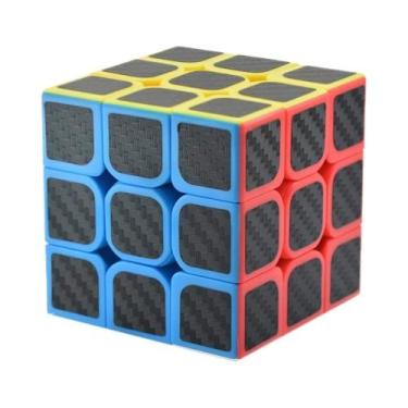Imagem de Brinquedo Infantil Cubo Mágico Carbono Antid. Playcube 3x3x3 Profissio