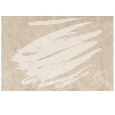 Imagem de Tapetes para sala de estar, decoração de quarto grande, abstrato, macio e fofo, cor creme, felpudo (80x160 cm/I)