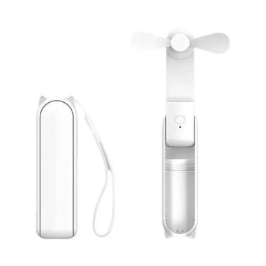Imagem de Mini Ventilador Portátil Portátil USB Recarregável Designer Gancho Des