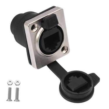 Imagem de BaotyJie Acoplador de montagem em painel D sub, caixa de liga de zinco à prova d'água para uso externo/industrial, instalação rápida, fêmea para fêmea, Reto 180 Graus