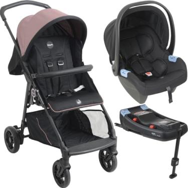 Imagem de Carrinho com Bebe Conforto e Base ISOFIX Burigotto Lui Rose