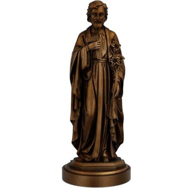 Imagem de Estátua São José Imagem Católica Estatueta - Versão 3 (Cor Cobre Antigo)