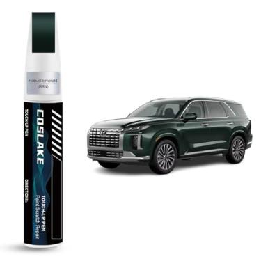 Imagem de COSLAKE Tinta de retoque de carro (esmeralda obusta (R8N)) para Hyundai, kit de reparo de arranhões de pintura de carro, solução rápida e fácil de reparar, caneta removedor de arranhões 2 em 1 com cor