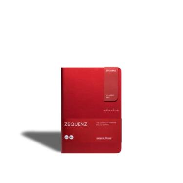 Imagem de Zequenz Série de assinatura clássica 360, tamanho: B6 médio, cor: vermelho, papel: pautado, caderno de capa macia, diário encadernado macio, 12,7 cm x 17,8 cm, 200 folhas/400 páginas, pautado, papel