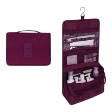 Imagem de Necessaire Em Nylon Organizadora Higiene Para Viagem Vinho
