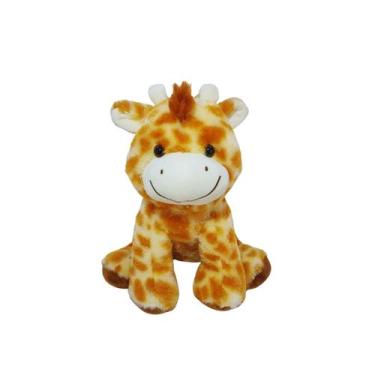 Imagem de Girafa De Pelúcia Fizzy Toys 26cm Macia Infantil Presente Decoração