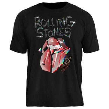 Imagem de Camiseta de Banda Rolling Stones em Algodão Manga Curta Gola Redonda-Unissex