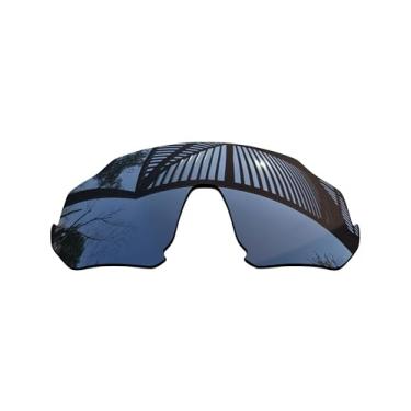 Imagem de MYCOURAG Lentes de reposição polarizadas com proteção UV para óculos de sol Oakley Flight Jacket OO9401 – Revestimento espelhado de titânio polarizado