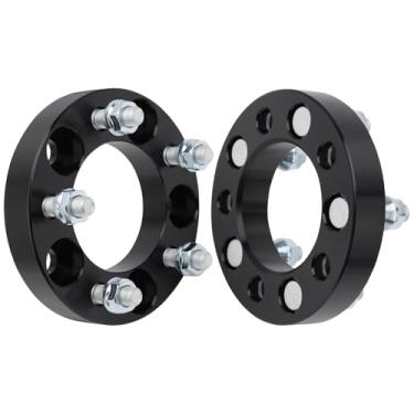 Imagem de IRONTEK Espaçadores de roda de 12,7 x 11,4 cm espaçadores forjados reais de 2,5 cm com furo de cubo de 82,5 mm M12 x 1,5 pinos aptos para Acura CL ILX, para Chrysler 300M Sebring, para Dodge Avenger