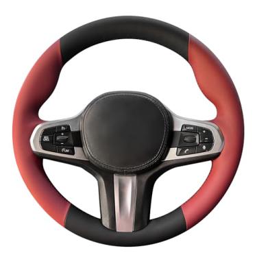 Imagem de MEWANT Capa de volante costurada à mão para BMW Série 3 G20 G21 F40 F44/4 Series G22 G22 G23/5 Series G30 G31 G32 G11 G12 G14 G15 G16/3 Series G20 G21